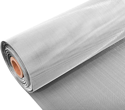 Generic 100 Mesh Edelstahl Drahtgeflecht Für Fenster Oder Türen // Metallgitterrolle – Fenster-, Tür- Und Terrassengitter // Screen-Ersatz – Insektenschutzgitter,Silber,1x10m(39x393inch)