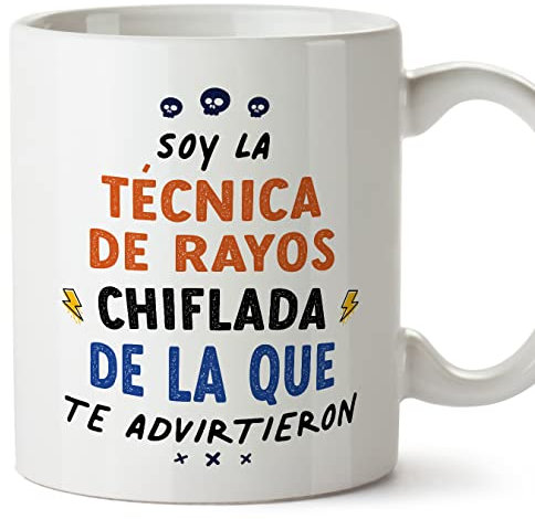 MUGFFINS Tazas para TÉCNICA DE RAYOS mujer - En Español - Todos te advirtieron - 11 oz / 330 ml - Regalo original y divertido