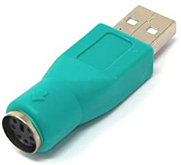 System-S Adattatore USB 2.0 tipo A maschio a PS/2 maschio PS2 cavo in turchese