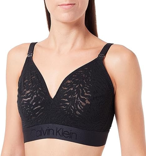 Calvin Klein Damen BH Bralette Unlined Still-BH, Schwarz (Black), L