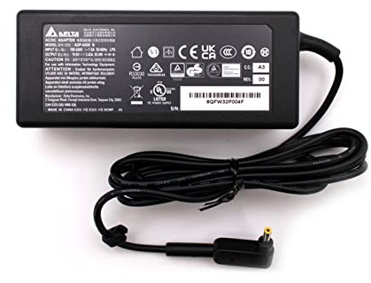 AJPARTS UK Delta New Laptop AC Adapter Compatible with Acer Aspire Vero AV14-51 Notebook 65W Charger Power Supply with 3.0MM X 1.0MM Pin Size PSU Adaptor Power Cord