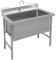 Lavello di utilità, lavello della cucina, lavello della cucina industriale, lavello indipendente in acciaio inox, lavello commerciale a 1 scomparto, lavello industriale(Size:80cm/31in)