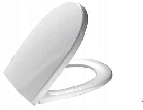 Ramm Siège de toilette, compatible avec Allia Paris Exclusive - En Duroplast antibactérien - Avec système d'abaissement automatique Soft Close - Pour cuvette de 52 cm