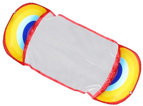 Holibanna Aufblasbares Schwimmendes Bett Regenbogenmuster Faltbar Tragbar Für Pool Schwimmliege Matte Bett