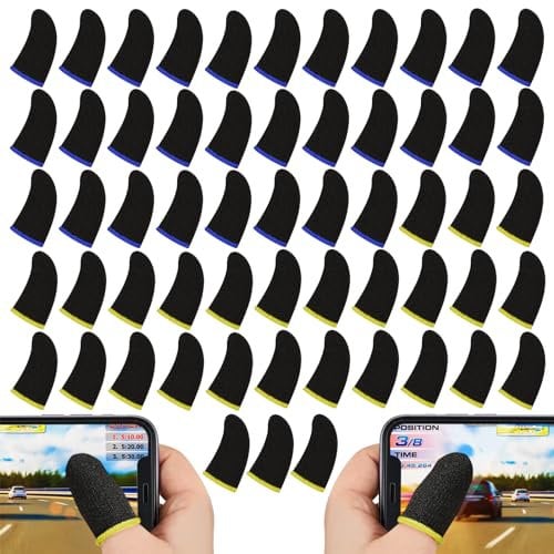 WZYTEU 60 Stück Fingerkuppenschutz, Mobile Game Finger Handschuhe für Jedes Spiel und Mobilgerät