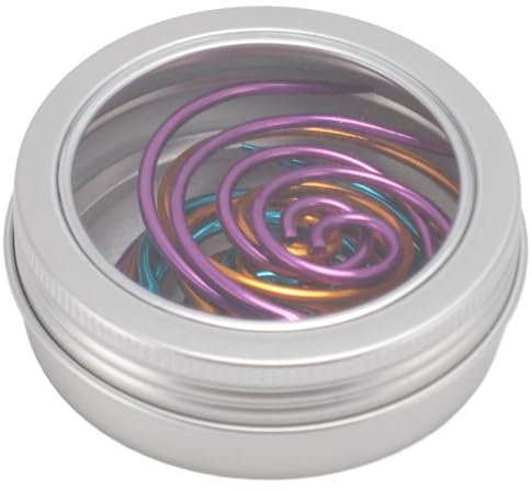 9Pcs Spiral Cable Knitting Needle with Storage Box, 1.57in Metal Spiral Cable Needle, Circular Knitting Needles, Cable Needles for Knitting, Cable Needle Shawl Pin for Knitting