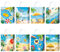 24 Stück Sommer Strand Papiertüten Pool Party Dekoration Supplies Hawaiian Luau Sommer Party Favors Candy Bags mit Griffen Sommer Urlaub Dekoration Supplies