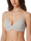Schiesser Damen Gepaddet Ohne Bügel - Invisible Soft BH, Grau-Jaspe_181765, 75B EU