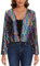 MINTLIMIT Strickjacke Damen Kurz Langarm Cardigan Pailletten Bolerojacke Casual Top Festlich (Mehrfarbig XXL)