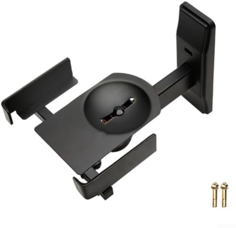 AIDNTBEO Dual Side Clamping Bookshelf Speaker Wall Mounting Bracket for Large Surrounding Sound Speakers, Hold up to 20kg Black