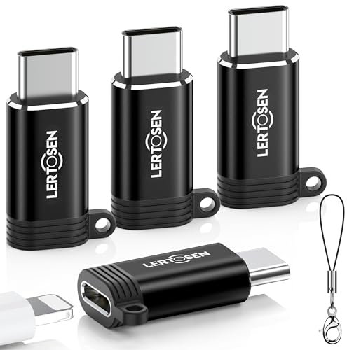 4 Pack Lightning to USB C Adapter for iPhone 15/16 Pro Max/Plus,Samsung S24,iPad Air,Fast Charging & Data Transfer,Type C Charger Connector Cable,Not for Audio/Headphone/OTG,for iPhone 16/15 Charger