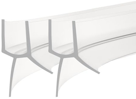 2 guarnizioni per doccia curve, guarnizione per porta della doccia con bordo in gomma extra spesso, guarnizione di ricambio precurva, per doccia rotonda, bagno, parete doccia da 4 – 8 mm di spessore