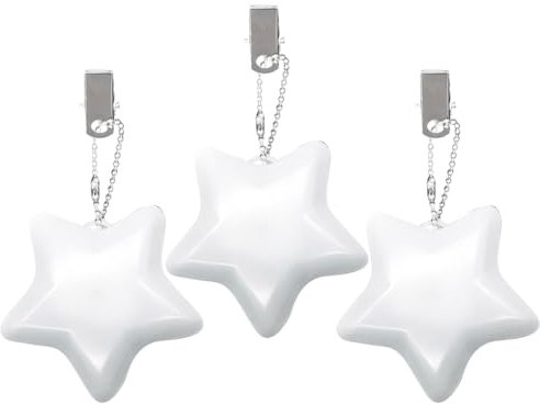 Demiawaking 3Pcs LED Handtaschenlicht, mit Sensor automatische An & Aus, Taschenlicht Taschenlampe, Nachtlicht, LED Anhänger Schlüsselanhänger, Geschenke für Frauen, Mutter, Freunde (Stern, 3Pcs)