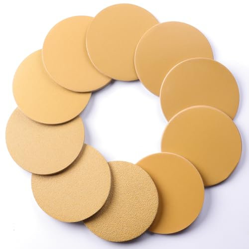 Sruhrak 100 Stück 150mm Schleifpapier Ohne Loch Klett für Exzenterschleifer,10x 40/60/80/120/180/240/320/400/600/800 Mischkorn