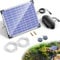 Biling 15W Solar Pond Aerator for Small Pond with Battery Backup, 3 Modes 4400 mAh Solar Air Pump Hydroponics Air Pump, Solar Powered Pond Aerator for Outdoor Fish Pond Stock Tank Aquarium