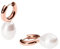 Purelei® Orecchini a cerchio Seaside con perle di conchiglia – Orecchini in acciaio inox in oro, argento o oro rosa – Eleganti orecchini da donna con perle luccicanti Seashell – Orecchini a cerchio da