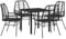 vidaXL Gartenstühle Set aus 2 Schwarz Poly-Rattan Leichte Armlehnstühle Patio Essmöbel Wetterfeste Moderne Gestaltung für Außen Sitzstuhl Bistro Armlehnstuhl Balkon
