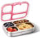 G.a HOMEFAVOR Stainless Steel Bento Lunch Box Kids 800ml, Leakproof Metal Bento Box 4 Compartments, Sandwich Snack Box Food Storage Container Kindergarten School, Dishwasher Safe, BPA-Free, Pink