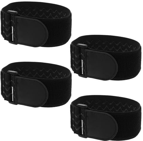 Homoyoyo 4stücke Elastische Stretchbänder Mit Verstellbaren Befestigungsgurten Handgelenkbänder Für Fitness Beinbefestigungsgurte Elastische Stützgurte Für Fuß Schwarze
