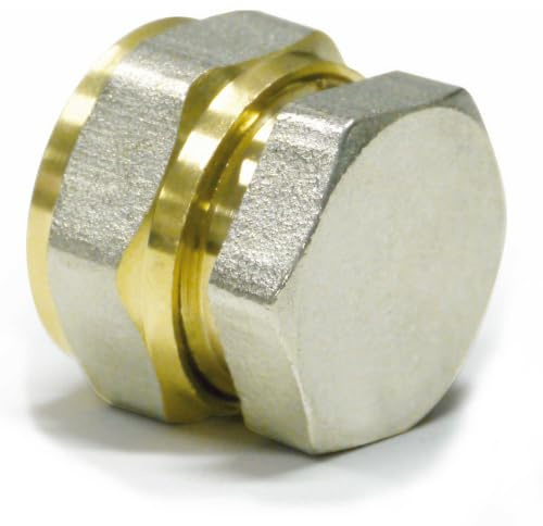 Pipetec Schraubfitting Endstopfen 16 x 2mm | Klemmringverschraubung für Mehrschichtverbundrohr und Aluverbundrohr, DVGW zertifiziert, hygienisch einzeln verpackt