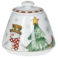 BRANDANI “Racconti” Zuccheriera in New Bone China 10×10 h cm con tappo – Forno, microonde, freezer, lavastoviglie.