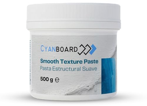 Cyanboard Strukturpaste Glatt 500 g, weiße Paste für Acrylmalerei, Leinwand, Mixed Media, Basteln und Dekoration, ideal für Relief- und Struktureffekte