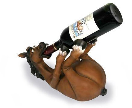 Pfiffig-Wohnen Flaschenregal - Pferd, FLASCHENREGAL, Horse, Tischplatte, Kunststoff, Ornate, 45 Kubikzentimeter, Abwischen zum Reinigen, 10 cm, Flaschenhalter