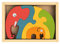 BeginAgain Elefanten-Familie Puzzle Holzpuzzle Holzspielzeug