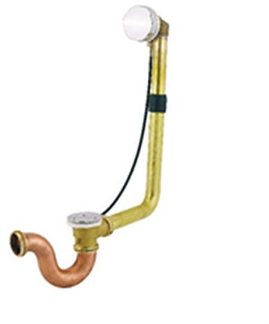 Valentin - Vidage automatique a cable pour baignoire avec volant metal. clapet et cuvette laiton chrome 2953000000
