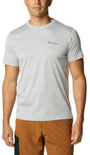 Columbia Men's Zero Rules Short Sleeve Shirt Technical Short Sleeve T-Shirt, Columbia Grey Heather, Size XS
