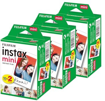 Fujifilm 16567828 X 3 Instax Mini Credit Card Size Glossy Photo Film x 60 Prints - (> CONSUMABLES)