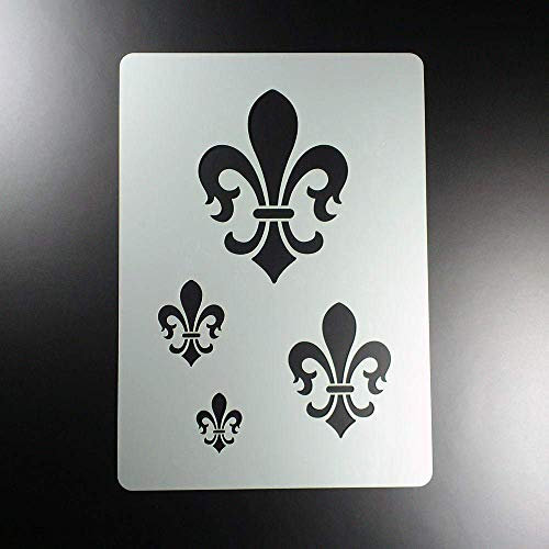 Schablone Fleur de Lis 4 Lilien Ornament - BO45