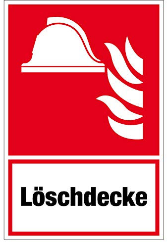Brandschutzzeichen - Löschdecke - Aluminium - 20 x 30 cm