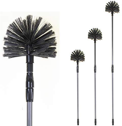 Marko Homewares Cobweb Brush Round Domed Head Long Telescopic Extendable Handle Feather Duster