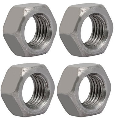 sourcing map 4Pcs Tuerca Hexagonal Izquierdo Con Rosca M20 De Acero Al Carbono De 2,5 mm De Paso Métrico