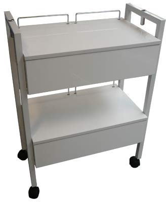 ♛ CS/MG Luxus Gerätewagen weiß Beistelltisch Kosmetikstudio Arbeitswagen Rollwagen