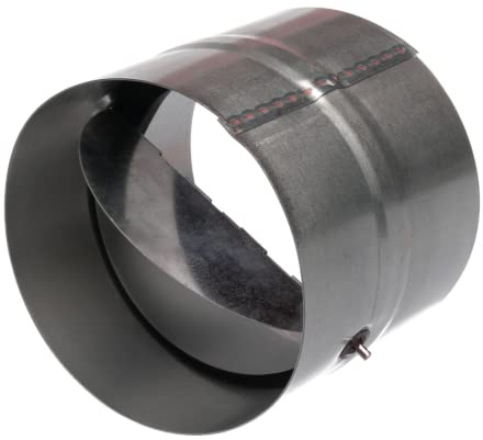 Diameter 100 mm Pipe Connector for Ventilation Pipe, Exhaust Duct, Exhaust Duct, with Check Valve, Made of galvanised Steel
