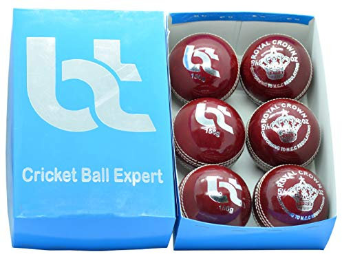 Cricket-Bälle, Rot, 156 g, 2 Stück, 6 Bälle, echtes Leder, hervorragende Qualität