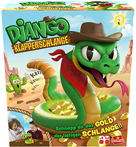 Goliath Django Klapperschlange – Lustiges Reaktionsspiel für Spaß und Spannung ab 4 Jahren – Für 2-4 Spieler