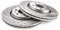 Fräsen und Bohren Sport Bremsscheiben 2-teiliges Set Kompatibel mit MERCEDES- BENZ CL W215 1999 2000 2001 2002 2003 2004 2005 2006-1455GV - Vorderachse - Belüftet - Lochanzahl 5-330x32