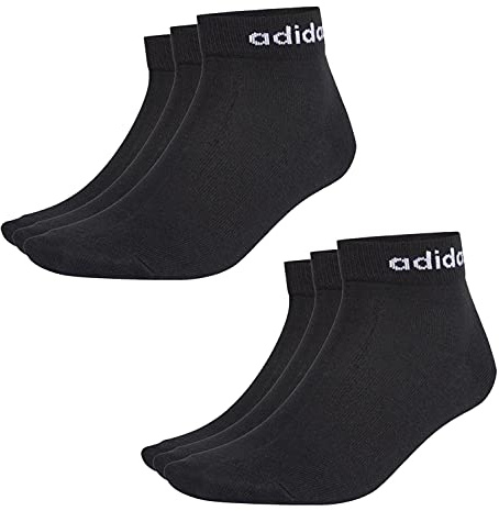 adidas NC Ankle Sneaker/Quarter Socken Unisex Kurzsocke Knöchellang 6 Paar, Farbe:Black, Socken & Strümpfe:40-42