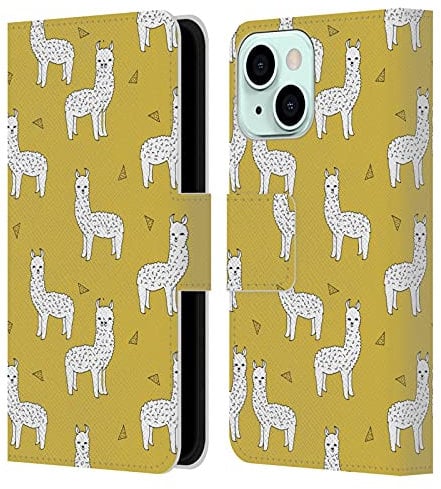 Head Case Designs Officially Licensed Andrea Lauren Design Llama Animals Leather Book Wallet Case Cover Compatible With Apple iPhone 13 Mini