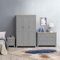 Timber Art Design UK 3 Piece Set 3 Door Wardrobe, 7 drawer Chest, 2 Draw Bedside Light Grey