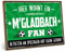 ARTFAVES® Wandbild Holzschild mit Spruch - Hier wohnt ein verrückter GLADBACH Fan - Türschild Retro Vintage Deko Bild Geschenk - Fussball, Mönchengladbach