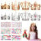 Partyhüte Krone,8Pcs Geburtstagskrone Kinder,Schaumstoff Goldene Krone,Diy Party Krone Geburtstag,Partyhüte Basteln mit 7 Blätter bunte Diamanten Aufkleber