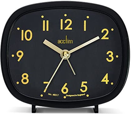 Acctim 15905 Hilda beep alarm clock in Cloverfield (Black)