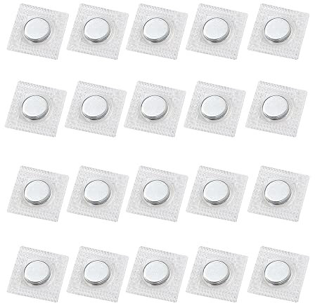 Csirnto 20 Paare Magnetverschluss 15mm Magnetknöpfe zum Annähen Unsichtbare Magnetknopf Magnetische Knopf Druckknöpfe Hidden Sew Magnetverschluss für Nähen DIY Handtaschen Geldbörse Kleidung