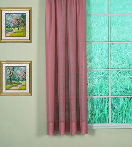 Today's Curtain Emelia Original Voile-Vorhang, 114,3 cm, Mauve, 152,4 cm B x 114,3 cm L