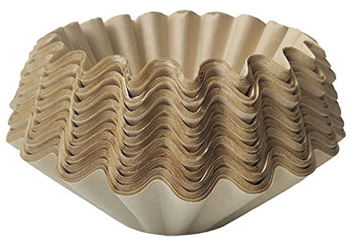 Coffee Filter Papers, 100 Pieces Cup Basket Coffee Filter Papers, Disposable Unbleached Coffee Filter Papers for Home Cafes Restaurants and Offices Use (Brown)