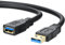 VOSGA USB 3.0 Extension Cable 6M High Speed Extender Cord Type A Male to A Female USB3.0 Extension Cable Black 6 M
